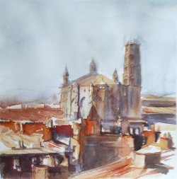 Au loin l'église des Jacobins   
