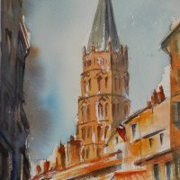 Le clocher de la Basilique Saint Sernin  Toulouse