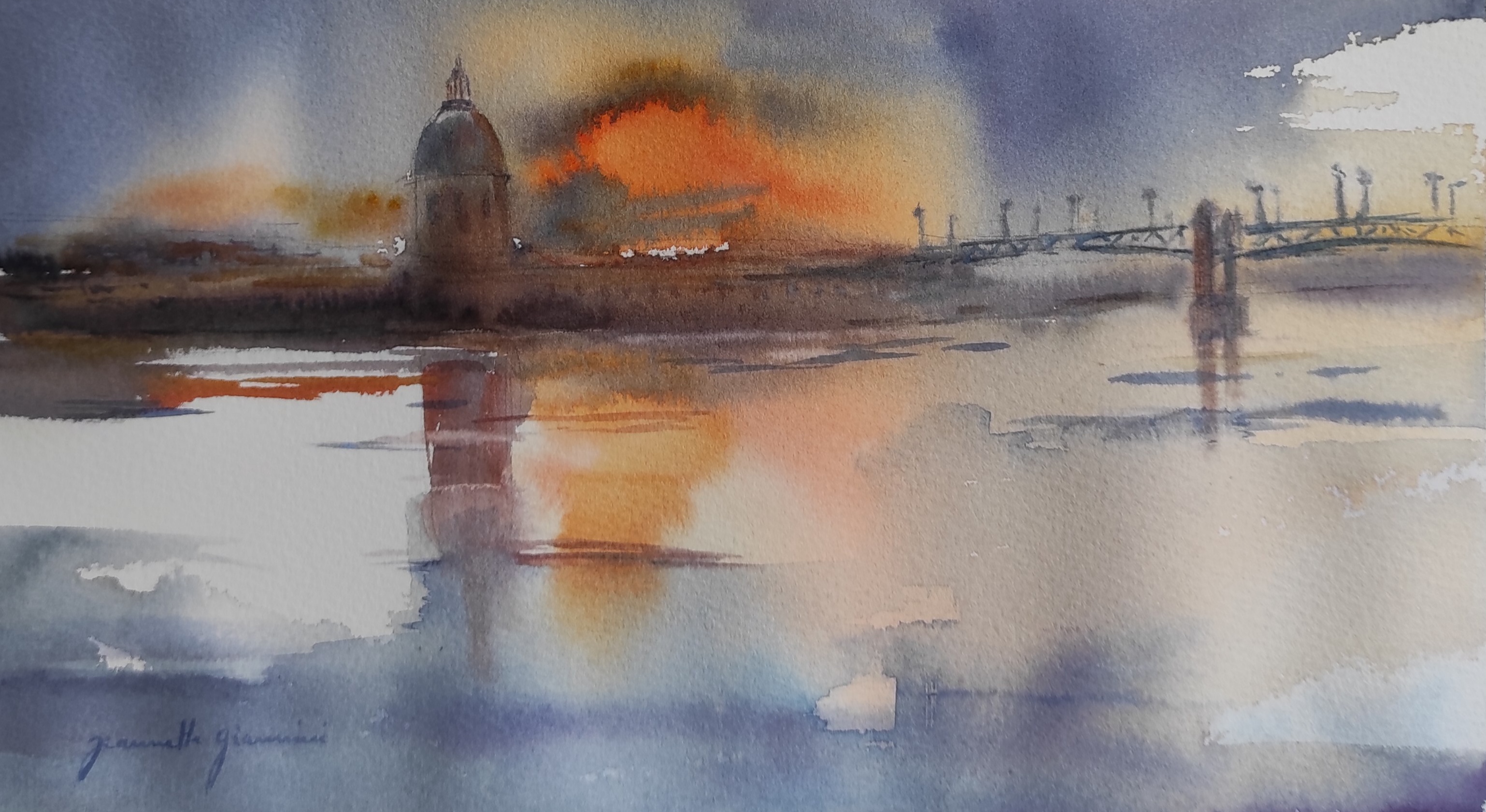 Toulouse  Soleil sur la Garonne
