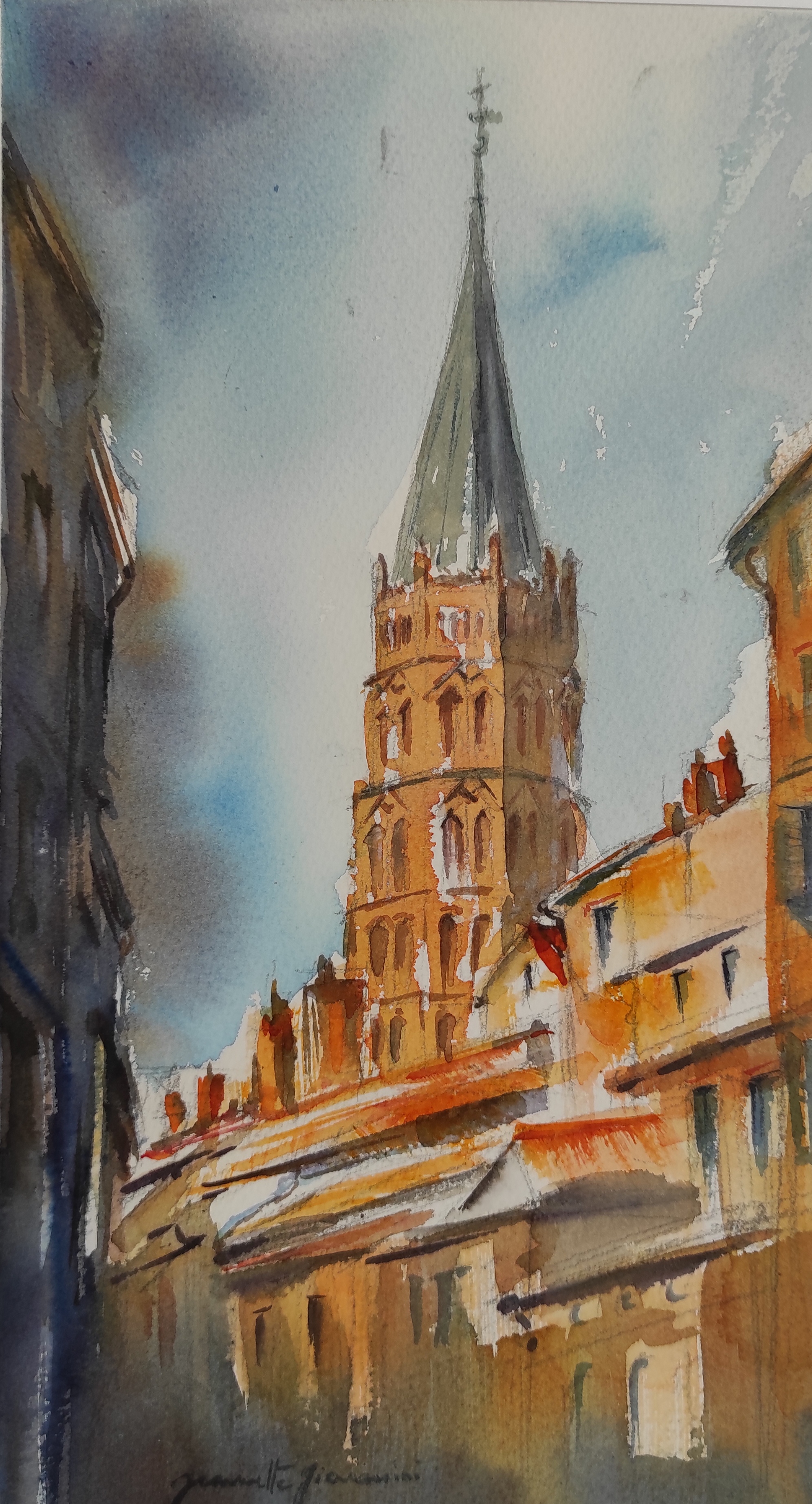 Le clocher de la Basilique Saint Sernin  Toulouse